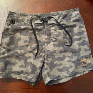 Fred Mello Men's Camo Swim Trunks